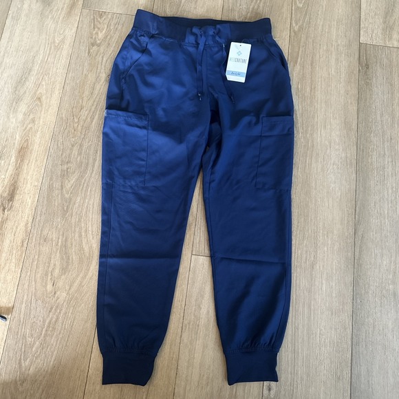 Med‎ Couture Scrubs Women's Jogger Pants MC2711 NAVY Navy Pockets Small - Picture 1 of 11